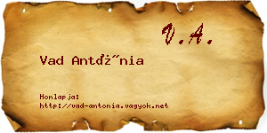 Vad Antónia névjegykártya